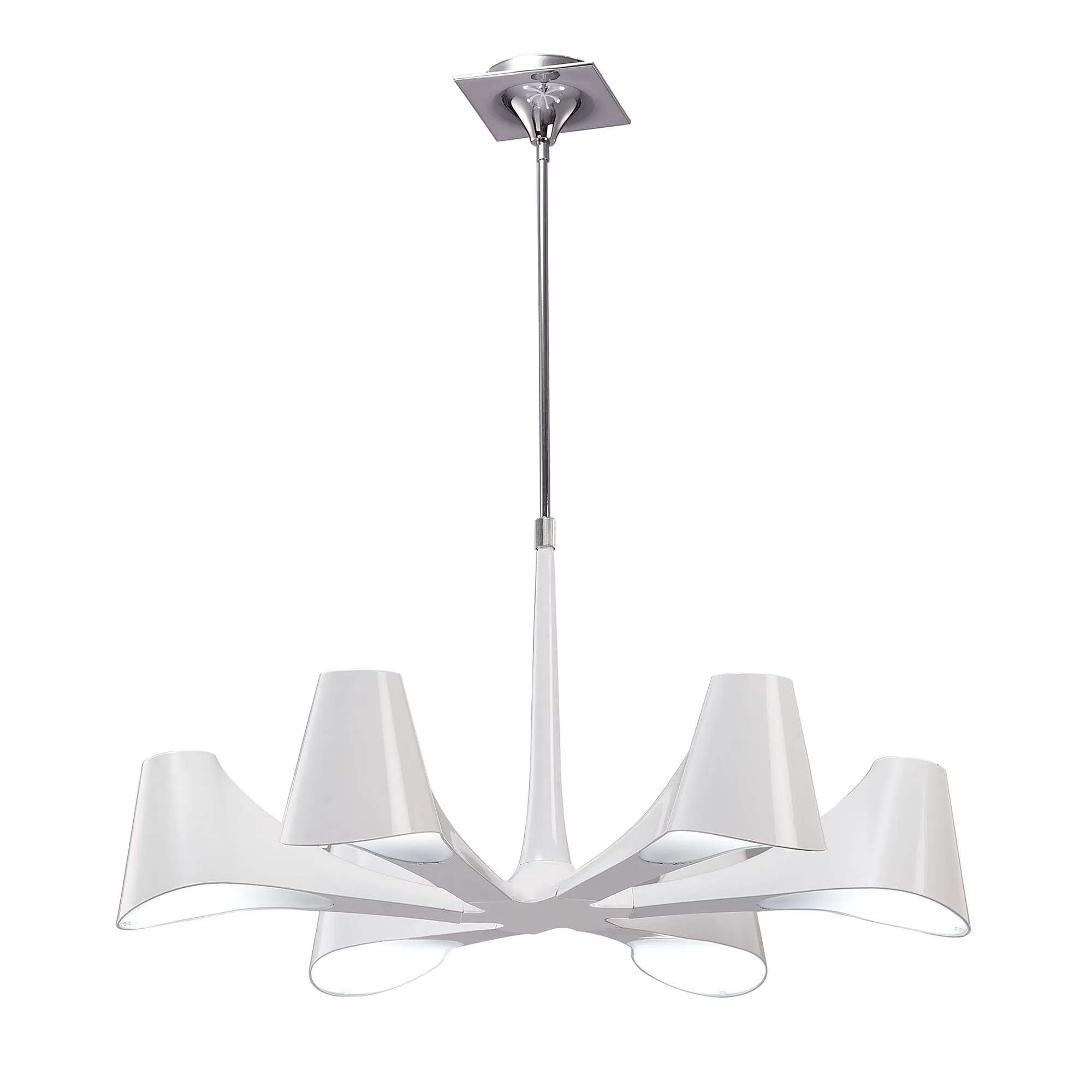 Ora Gloss White Ceiling Lights Mantra Multi Arm Fittings